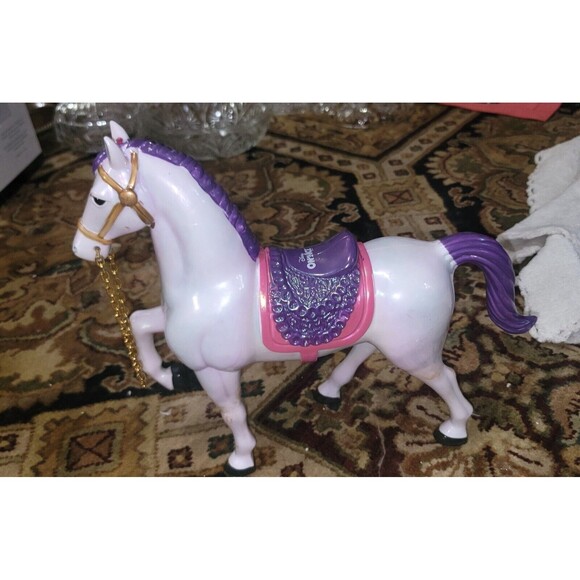 Prancing Pony White Stallion for Repunzel Barbie Prince Ken Rare Royal Horse VTG - Picture 7 of 13